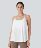 SoftlyZeroTM Airy Halter Draped Cool Touch Yoga Sports Top-D/DD/DDD/F Cups-UPF50+