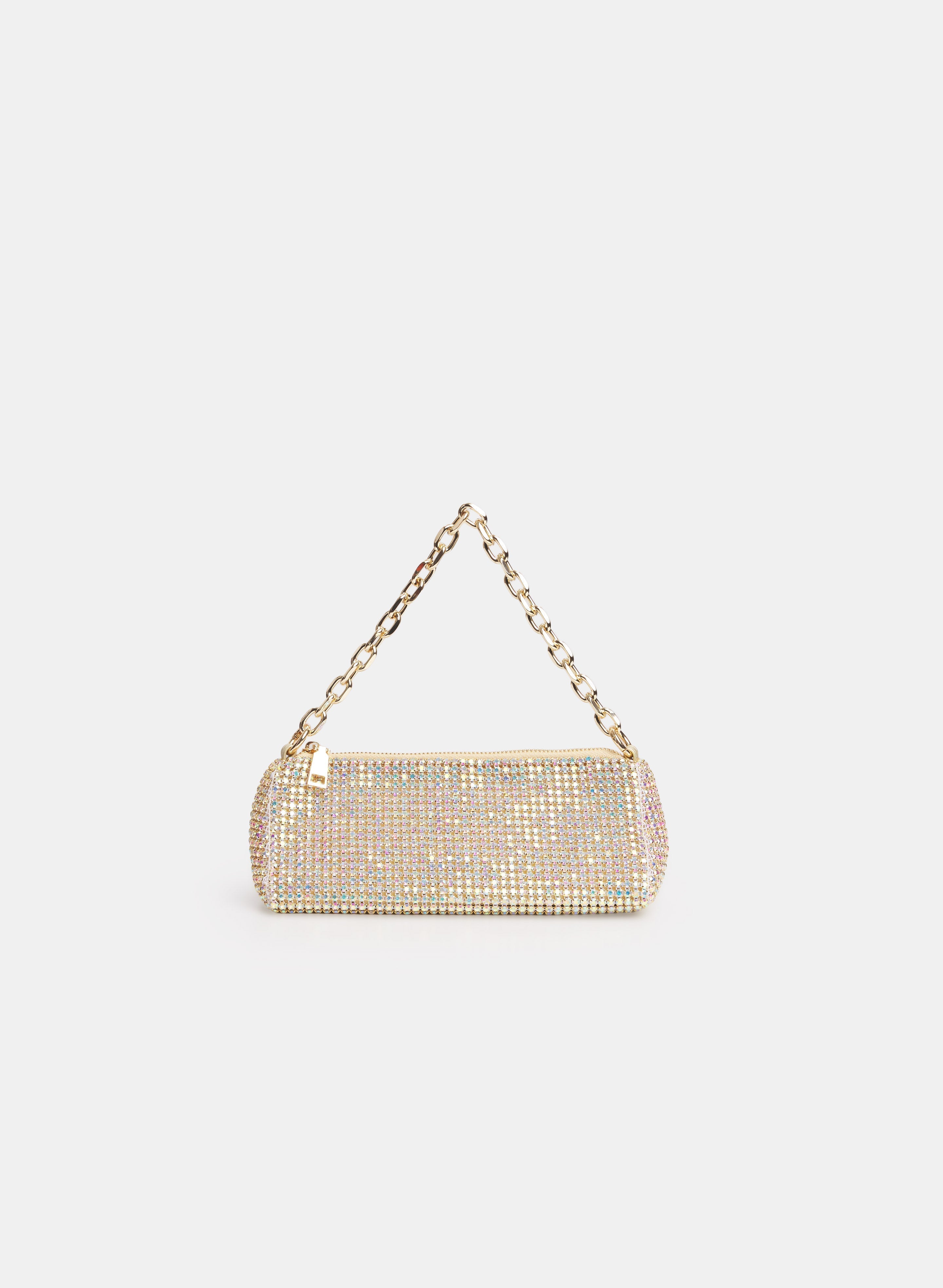 Rhinestone Mesh Evening Bag
