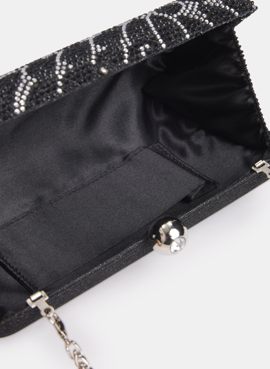 Floral Rhinestone Box Clutch