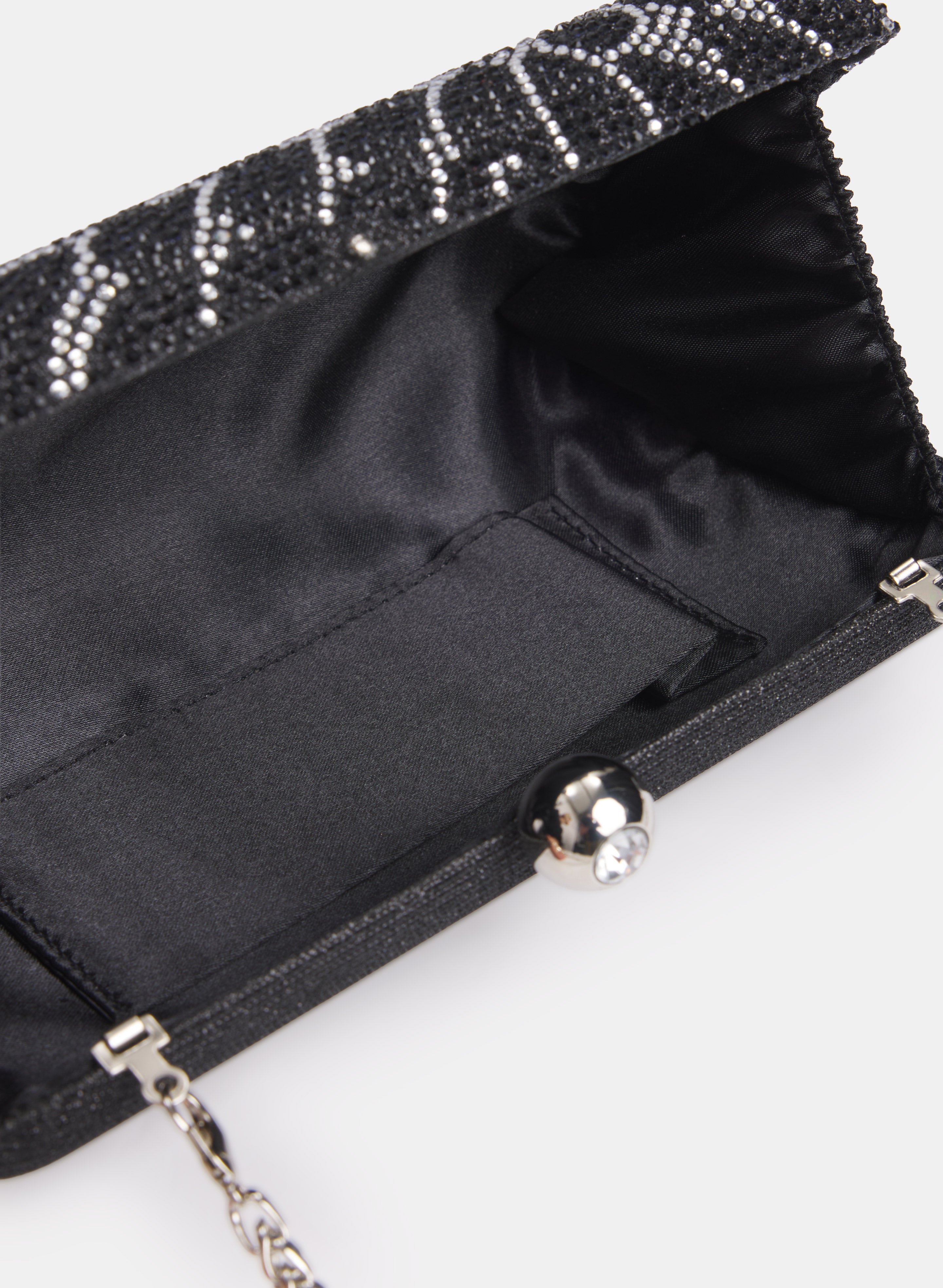 Floral Rhinestone Box Clutch
