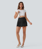 SoftlyZeroTM QuickDry High Waisted Tummy Control Removable Bow Casual Skirt with Built-in Shapewear Shorts
