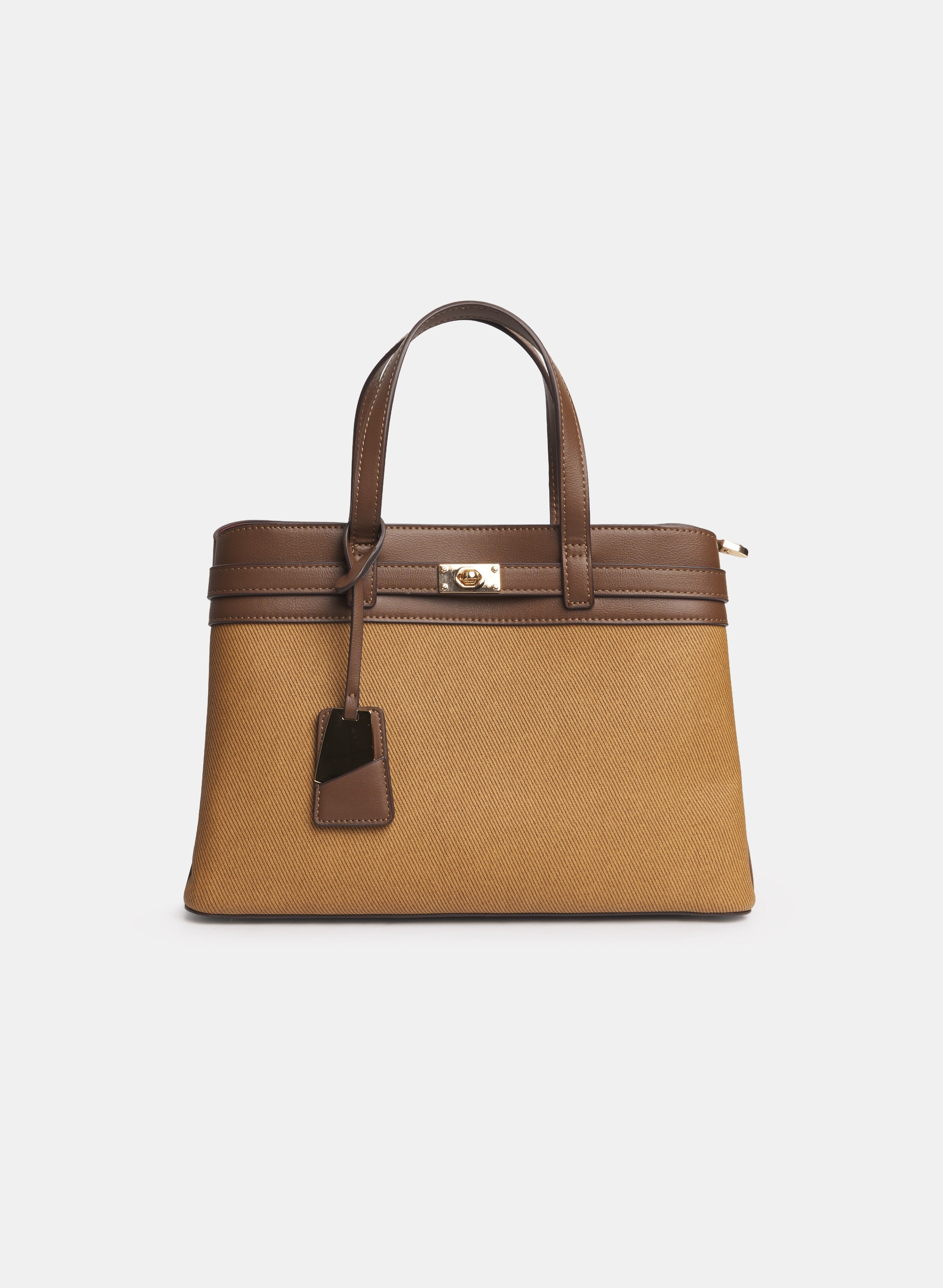 Rectangular Two-Tone Handbag