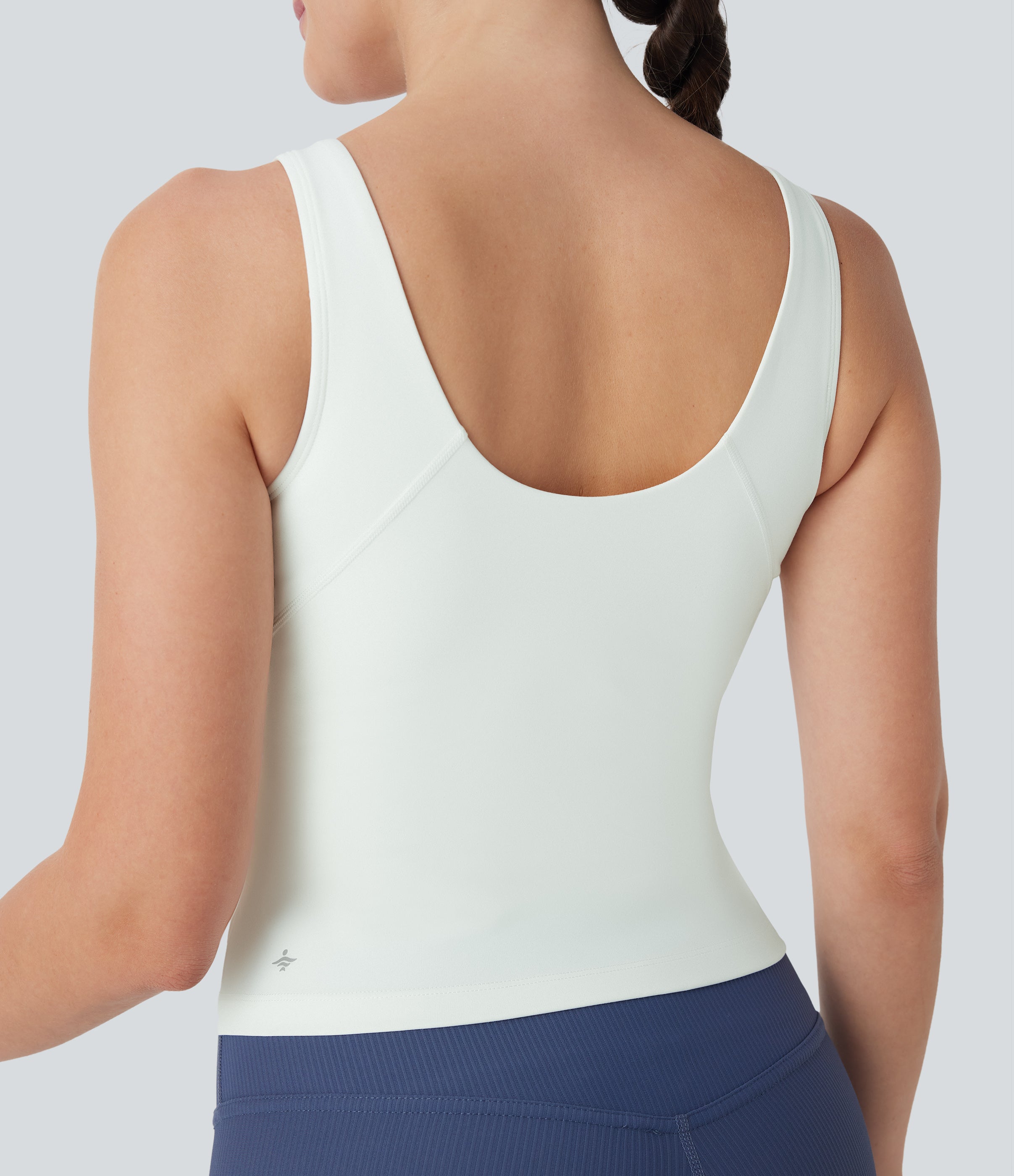 SoftlyZeroTM Plush Padded V Neck Running Tank Top-D/DD/DDD/F Cups