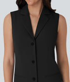 Sleeveless Mini Work Dress with Pockets