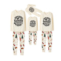 Beige Christmas Pattern Print Christmas Pajamas Set With Family Christmas 2025 Making Memories Together Print