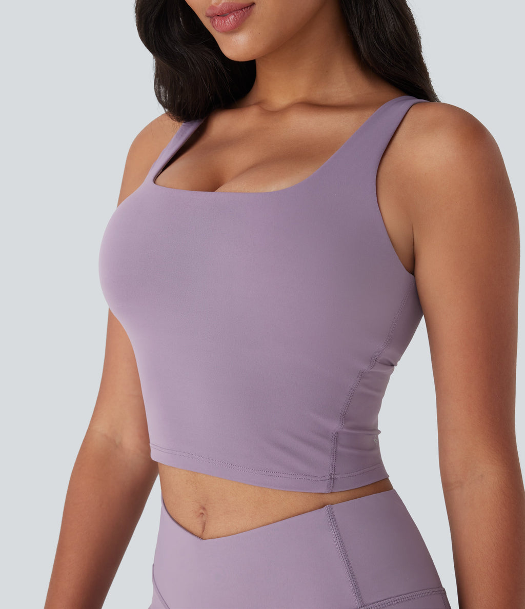 UltraSculptTM Cool Quick Dry Built-in Bra Yoga Tank Top-UPF 50+