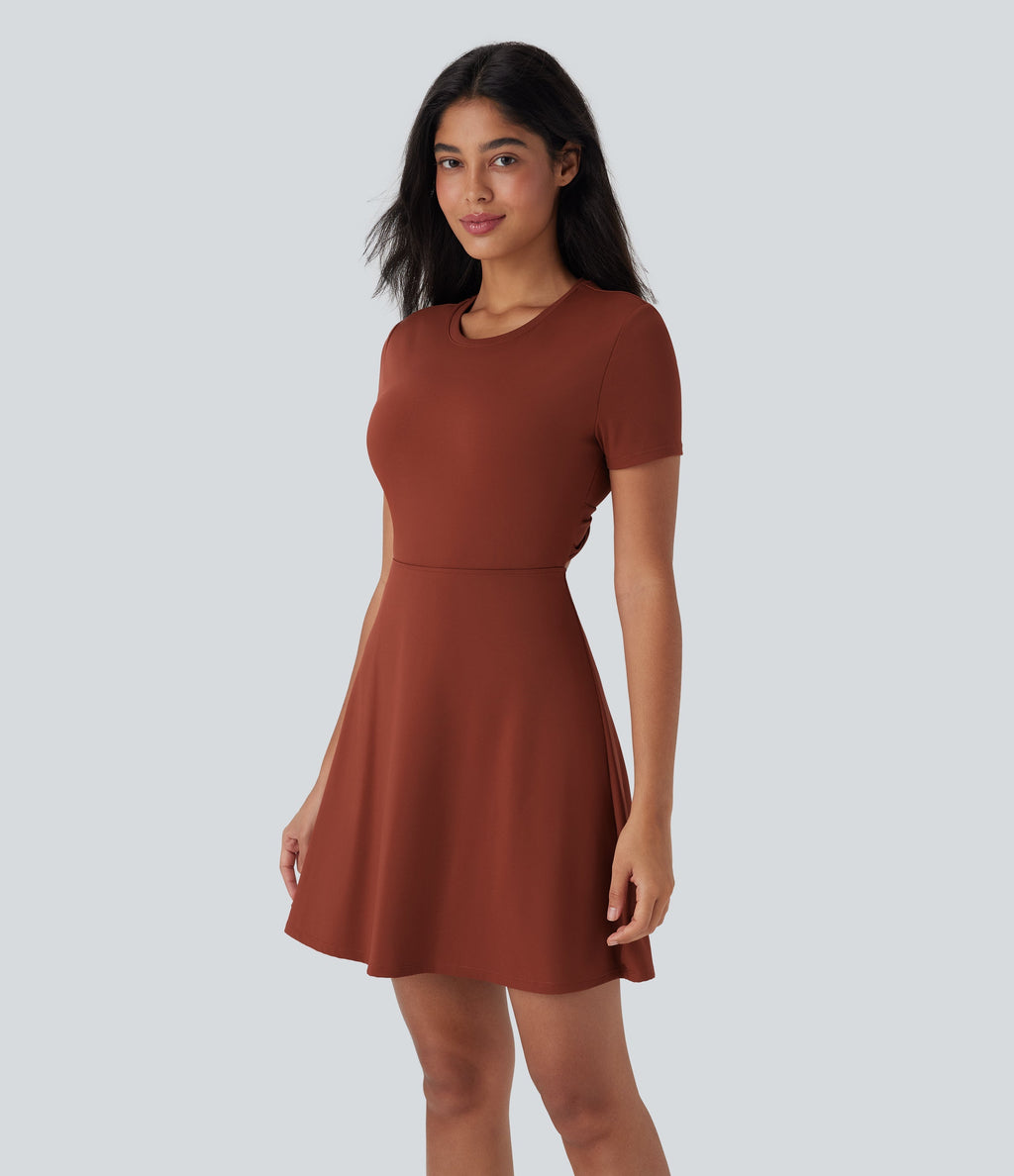 Cut Out Flare Mini Dance Active Dress-D/DD/DDD/F Cups