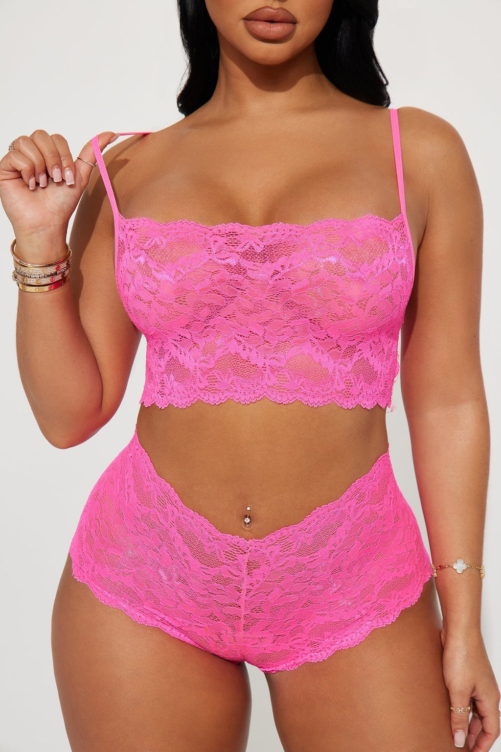Sultry Moments Lace 2 Piece Set - Black