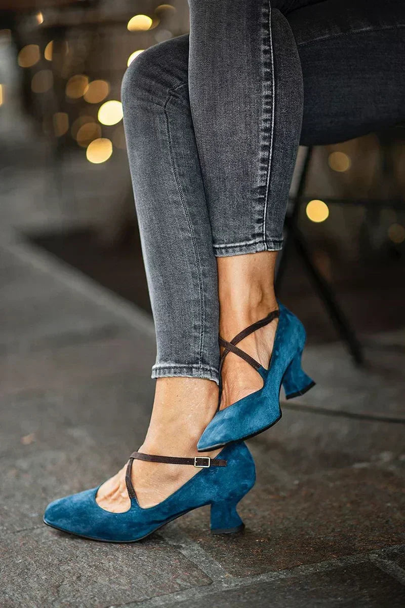 Amber | Elegant Strap Mid-Heels
