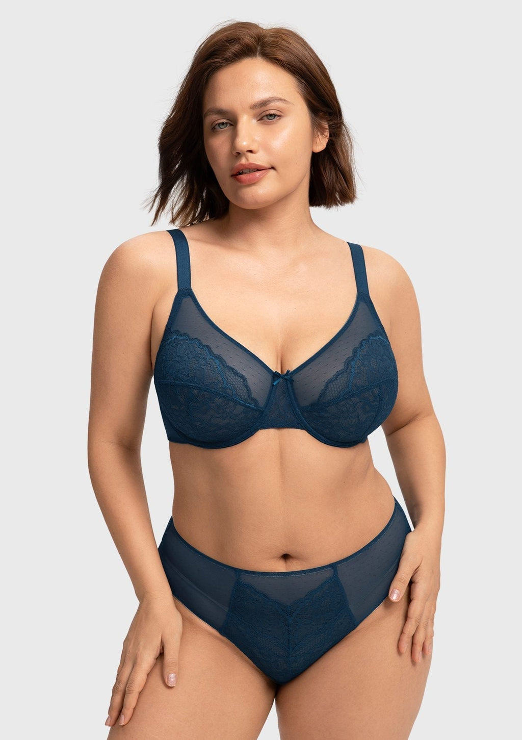 Enchante Unlined Non-padded Lace Underwire Bra