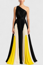 Antía Off-Shoulder Maxi Dress with Elegant Print