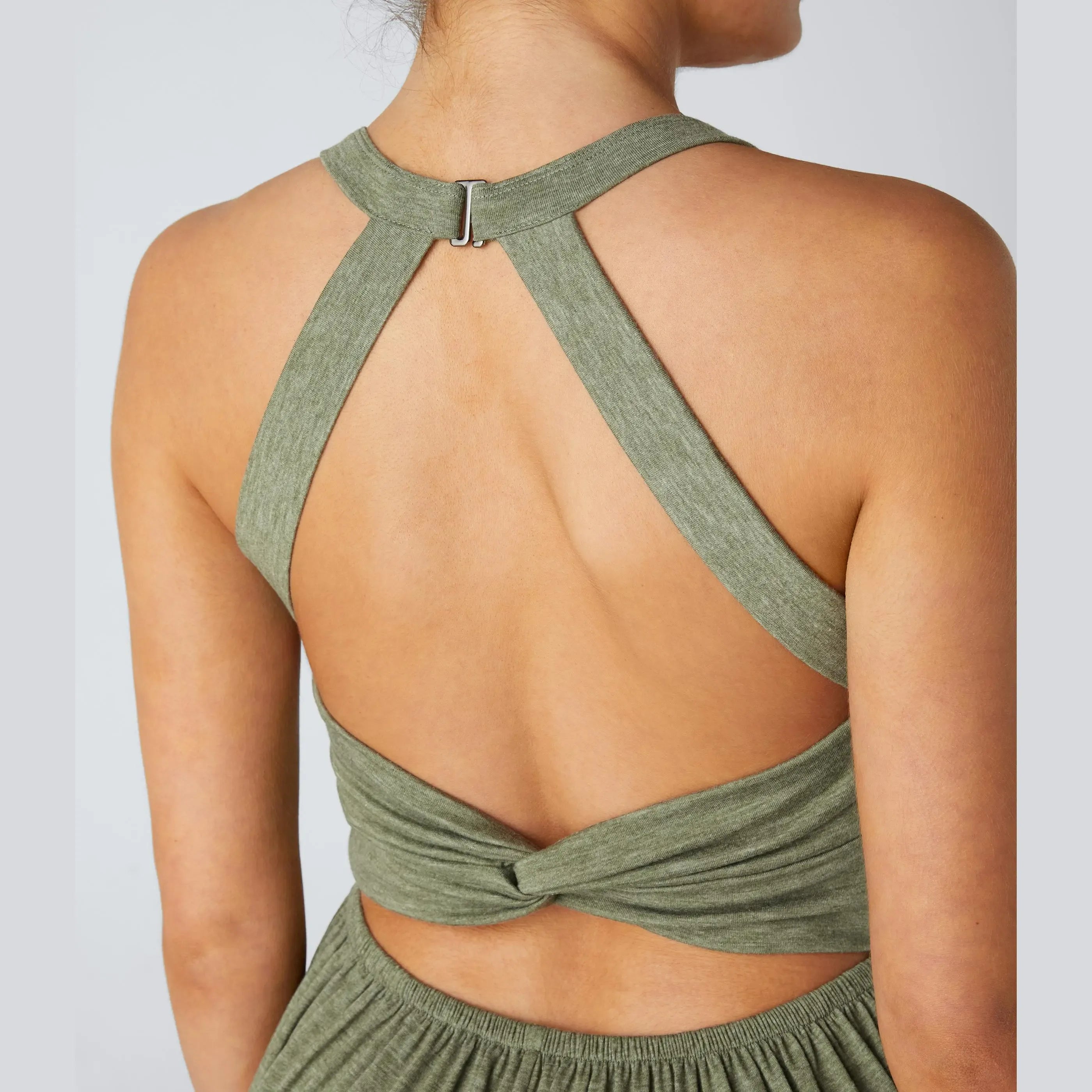 Backless Twisted Harem Casual Plus Size Jumpsuit with Side Pocket-Easy Peezy Edition