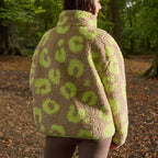 Print Water Resistant Sherpa Cropped Drying Robe