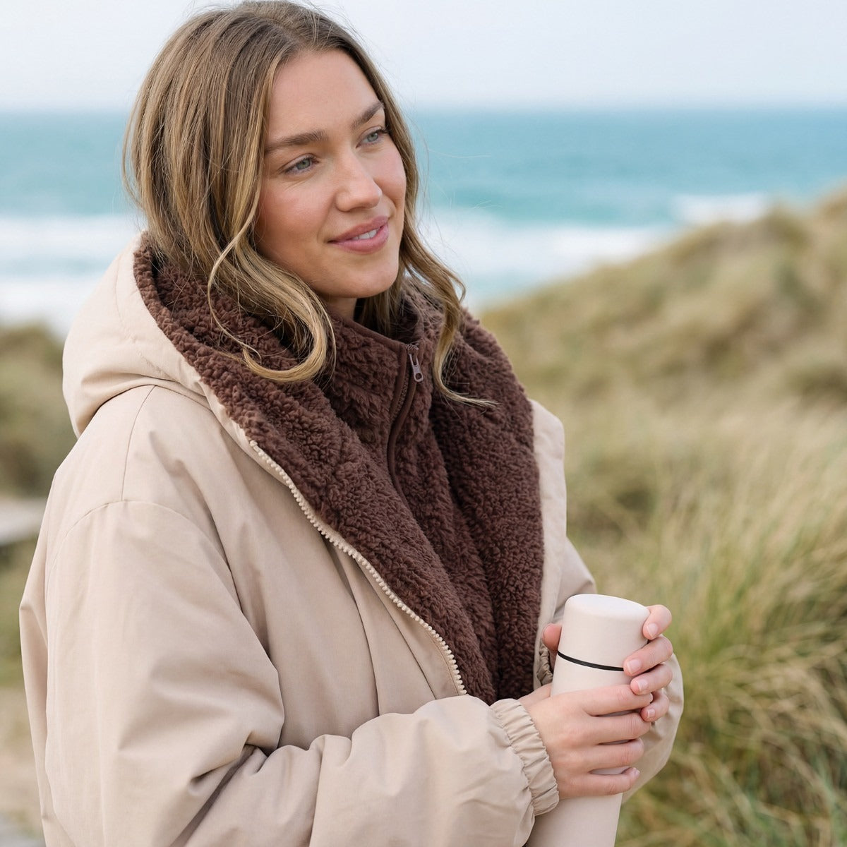 2026 NewDrying Robe Water Resistant Wind Resistant Changing Soft Sherpa Fleece Lined Oversized Hooded Long Sleeve Coat Jacket