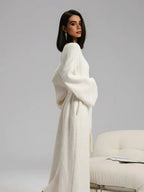 Women's Double-Sided Fleece Robe|Thickened Long Plush Casual Loungewear