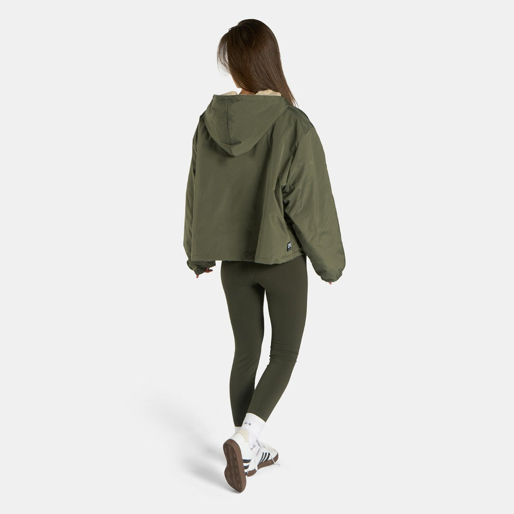 Print Water Resistant Sherpa Cropped Drying Robe