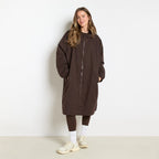 2026 NewDrying Robe Water Resistant Wind Resistant Changing Soft Sherpa Fleece Lined Oversized Hooded Long Sleeve Coat Jacket