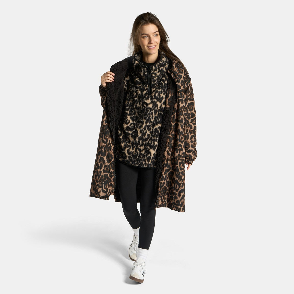 2026 NewDrying Robe Water Resistant Wind Resistant Changing Soft Sherpa Fleece Lined Oversized Hooded Long Sleeve Coat Jacket