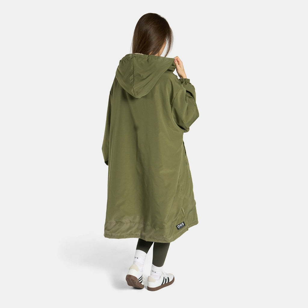 2026 NewDrying Robe Water Resistant Wind Resistant Changing Soft Sherpa Fleece Lined Oversized Hooded Long Sleeve Coat Jacket