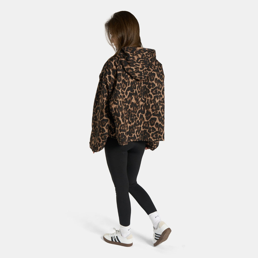 Print Water Resistant Sherpa Cropped Drying Robe