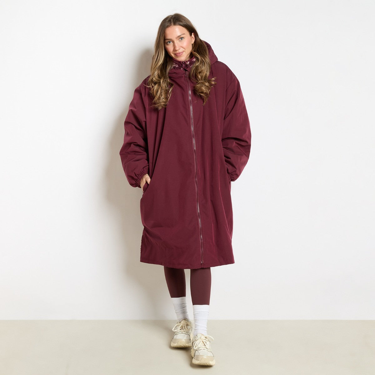 2026 NewDrying Robe Water Resistant Wind Resistant Changing Soft Sherpa Fleece Lined Oversized Hooded Long Sleeve Coat Jacket