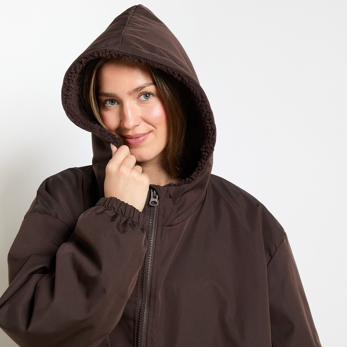 2026 NewDrying Robe Water Resistant Wind Resistant Changing Soft Sherpa Fleece Lined Oversized Hooded Long Sleeve Coat Jacket