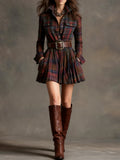 Bárbara | Plaid Shirt Mini Dress