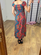 Octarna Graphic Print Split Front Dress