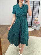 Venez Polka Dot Swing Dress With Pockets