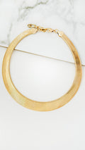 Flat Metal Ribbed Detail Choker (2 Colours)